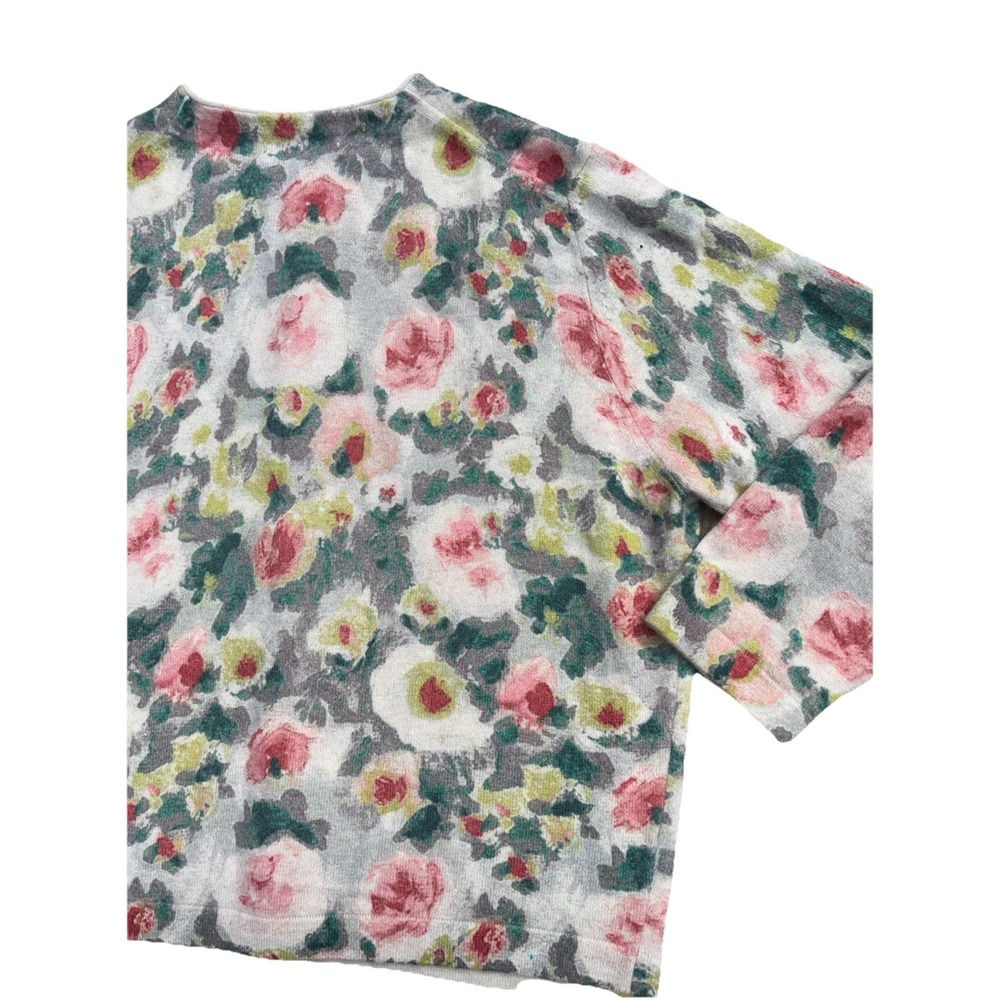 Frances Valentine Angora Wool Floral Button-Up Cardigan‎ Sweater Knit Women's XL - Picture 9 of 9